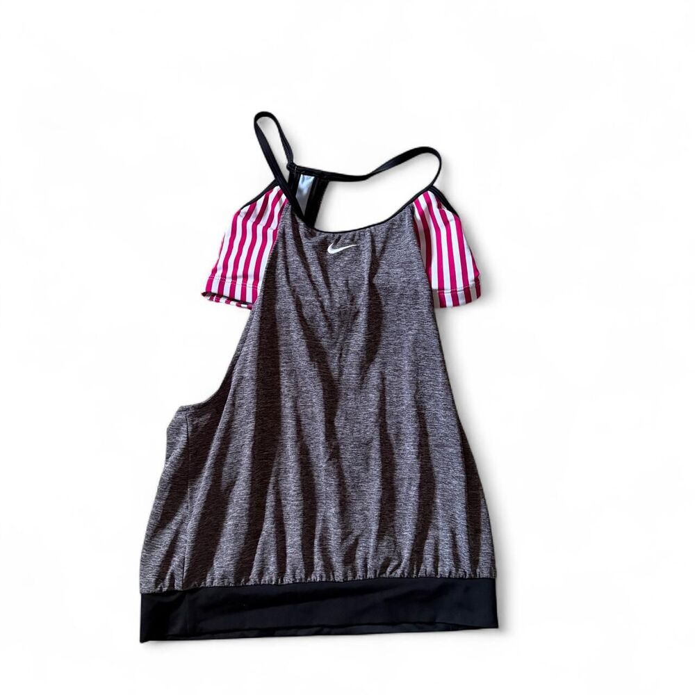Nike Women's Grey and Pink Vest